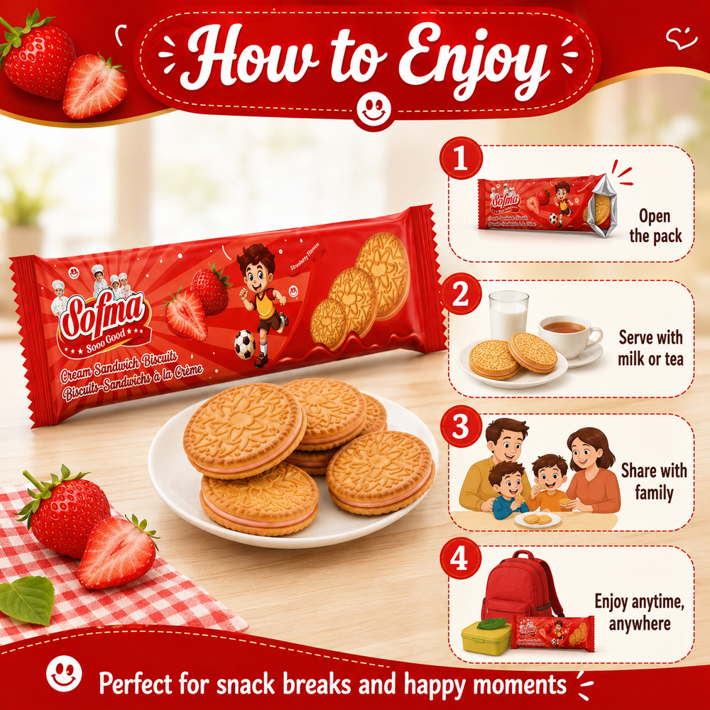 Sofma Cream Sandwich Biscuits view 5